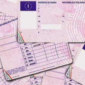 registered Italian driver’s license (Patente di Guida)